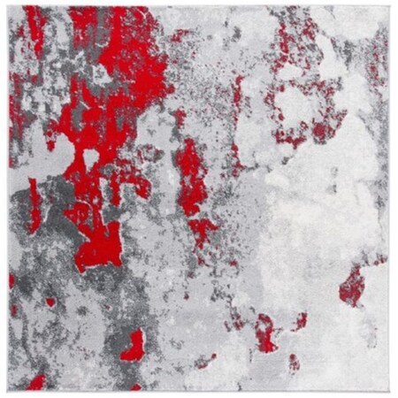 Safavieh 8 x 8 ft. Adirondack Contemporary Square Power Loomed Rug Red & Grey ADR134Q-8SQ